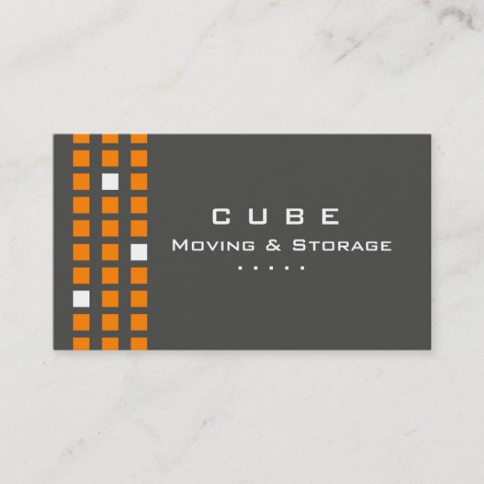 貯蔵の名刺箱の灰色のオレンジ 名刺 (正面)