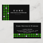 貯蔵の名刺箱の白黒の緑 名刺 (正面/裏面)