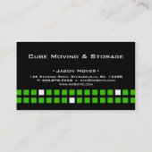 貯蔵の名刺箱の白黒の緑 名刺 (裏面)