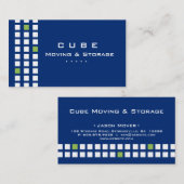 貯蔵の名刺箱の青く白い緑 名刺 (正面/裏面)