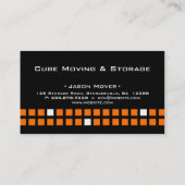 貯蔵の名刺箱の黒のオレンジ 名刺 (裏面)