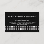 貯蔵の名刺箱の黒の灰色白 名刺 (裏面)