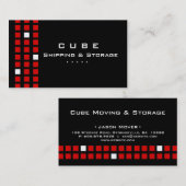 貯蔵の名刺箱の黒の赤い白 名刺 (正面/裏面)