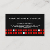 貯蔵の名刺箱の黒の赤い白 名刺 (裏面)