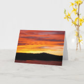貯蔵所の日没 カード (黄色い花)