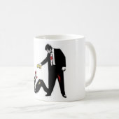 貯蔵所犬の漫画の戦闘のマグ コーヒーマグカップ (正面右)