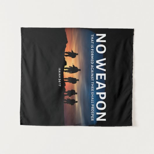 貴国に不利な武器を作れば聖書を読み上げることはできない タペストリー (正面(横))