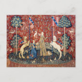 貴婦人とユニコーン、味 ポストカード (正面)
