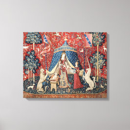 貴婦人とユニコーン、私のただひとつの願い キャンバスプリント