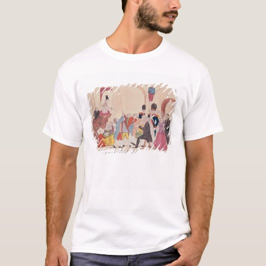 貴族に作る方法の風刺漫画 Tシャツ (正面)