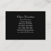 貴族のスカルの黒のプロフェッショナル 名刺 (裏面)