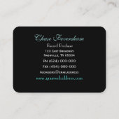 貴族のスカルの黒IIのプロフェッショナル 名刺 (裏面)