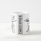 貴族はハンドルバーの口ひげ&ベルを持っている。おもしろい コーヒーマグカップ (中央)