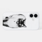貴族猫のチャーム iPhone 16ケース (裏面横)