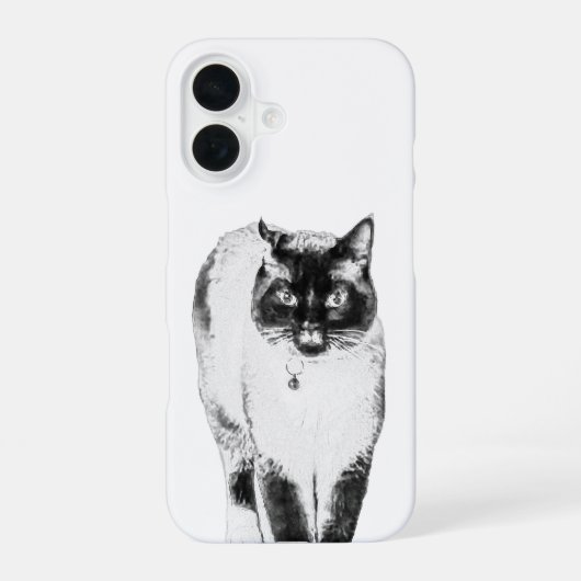 貴族猫のチャーム iPhone 16ケース (裏面)