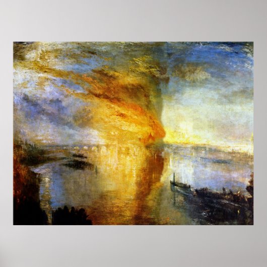 貴族院と下院の燃え盛り ポスター (正面)