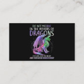 貴様の為に龍の事に干渉するな 名刺 (裏面)