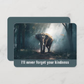 貴様の親切忘れ象に感謝はしない サンキューカード (正面/裏面)