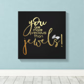 貴様は宝石大切より偉い キャンバスプリント (インサイチュ (ウッドフロア))