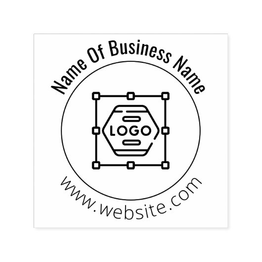 貴社のカスタム丸型ロゴ セルフインキングスタンプ (デザイン)