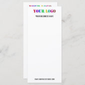 貴社のロゴとカスタムテキストのビジネスメニュー メニュー (正面/裏面)