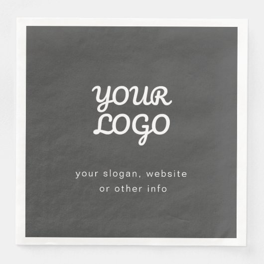 貴社のロゴとテキスト | おしゃれなダークグレー (正面)