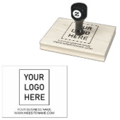 貴社のロゴとテキスト カスタム ラバースタンプ (押印)