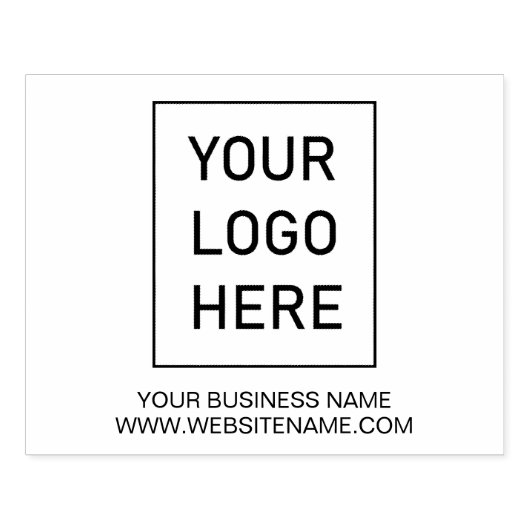 貴社のロゴとテキスト カスタム ラバースタンプ (インプリント)