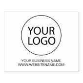 貴社のロゴとテキスト  カスタム ラバースタンプ (インプリント)