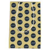 貴社のロゴと会社名を宣伝する ミディアムペーパーバッグ (裏面)