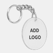 貴社のロゴと情報を追加 キーホルダー (正面左)