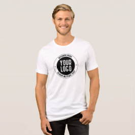 貴社のロゴまたはデザイン | 太い編集可能なテキスト トライブレンドＴシャツ