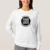 貴社のロゴまたはデザイン | 太い編集可能なテキスト Tシャツ (正面)