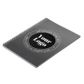 貴社のロゴまたはデザイン & 編集可能なテキスト ノートブック (左側)