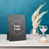 貴社のロゴまたはデザイン & 編集可能なテキスト フォトプラーク (側面)