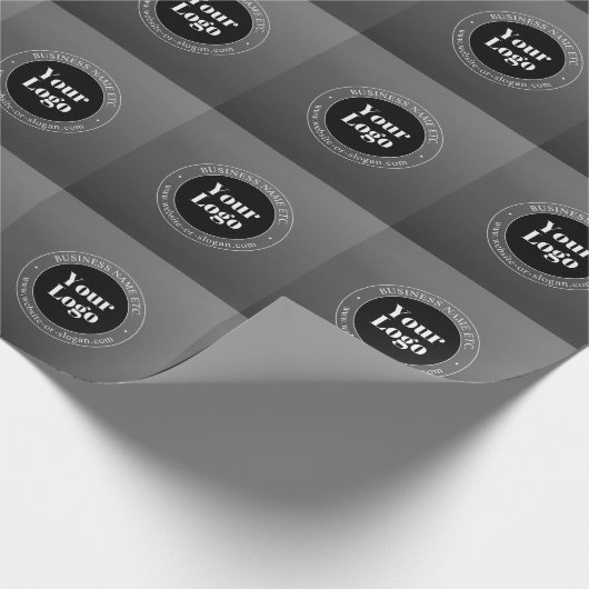 貴社のロゴまたはデザイン & 編集可能なテキスト ラッピングペーパー (角)