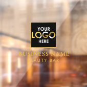 貴社のロゴマーク　店舗　ブラック＆ゴールド ウィンドウサイン (シート2)