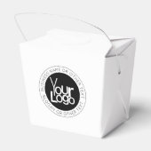 貴社のロゴマーク & 現代的でシンプルな編集可能なテキスト フェイバーボックス (裏面サイド)