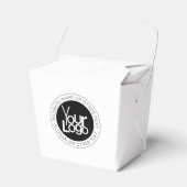 貴社のロゴマーク & 現代的でシンプルな編集可能なテキスト フェイバーボックス (正面サイド)