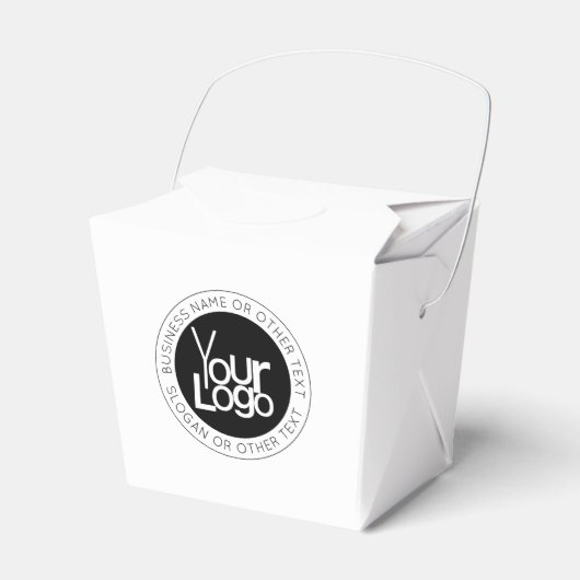 貴社のロゴマーク & 現代的でシンプルな編集可能なテキスト フェイバーボックス (正面サイド)