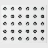 貴社のロゴマーク & 現代的でシンプルな編集可能なテキスト ラッピングペーパー (フラット)