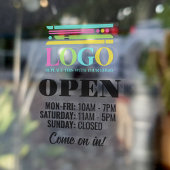 貴社のロゴ お入りください 営業時間 ウィンドウサイン