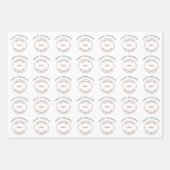 貴社のロゴ コーポレート ハッピー ホリデー クリスマス ラッピングペーパーシート (正面)