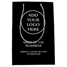 貴社のロゴ プロフェッショナル ビジネス カンパニー コーポレート ミディアムペーパーバッグ