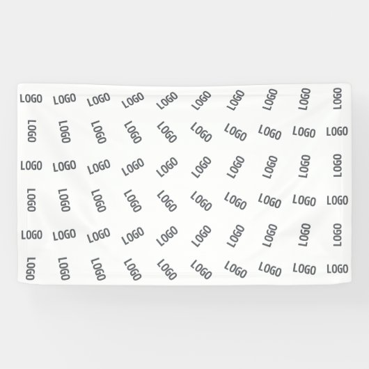 貴社のロゴ | ユニークなロゴパターン設計 横断幕 (横)