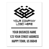 貴社のロゴ  住所 ラバースタンプ (インプリント)