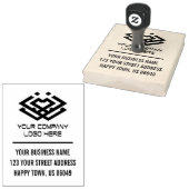 貴社のロゴ  住所 ラバースタンプ (押印)