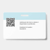 貴社のロゴ、写真、QRコード、名前ID バッジ (裏面)