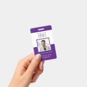 貴社のロゴ 従業員写真IDバッジ バッジ (手持ち)