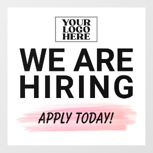 貴社のロゴ 私たちと一緒に働きませんか？ 今すぐ応募 ビジネス ウィンドウサイン